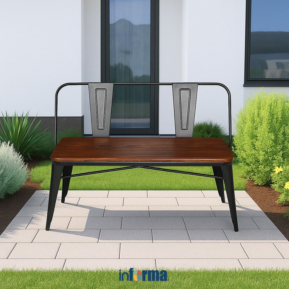 Informa London Elm Kursi Teras - Hitam Balcony Chair Kursi Outdoor Serbaguna Furniture Rumah Tempat 