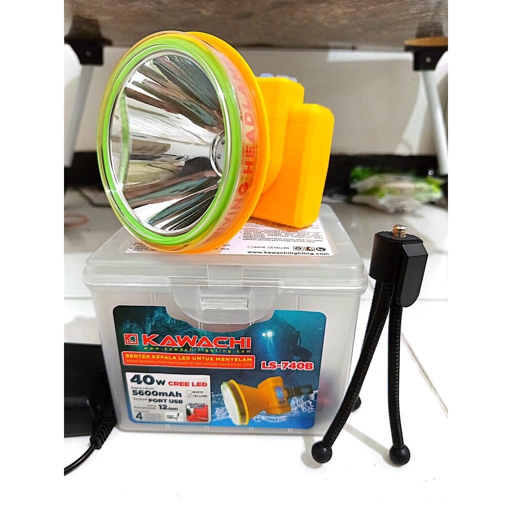 KAWACHI Senter kepala LED untuk menyelam LS-740