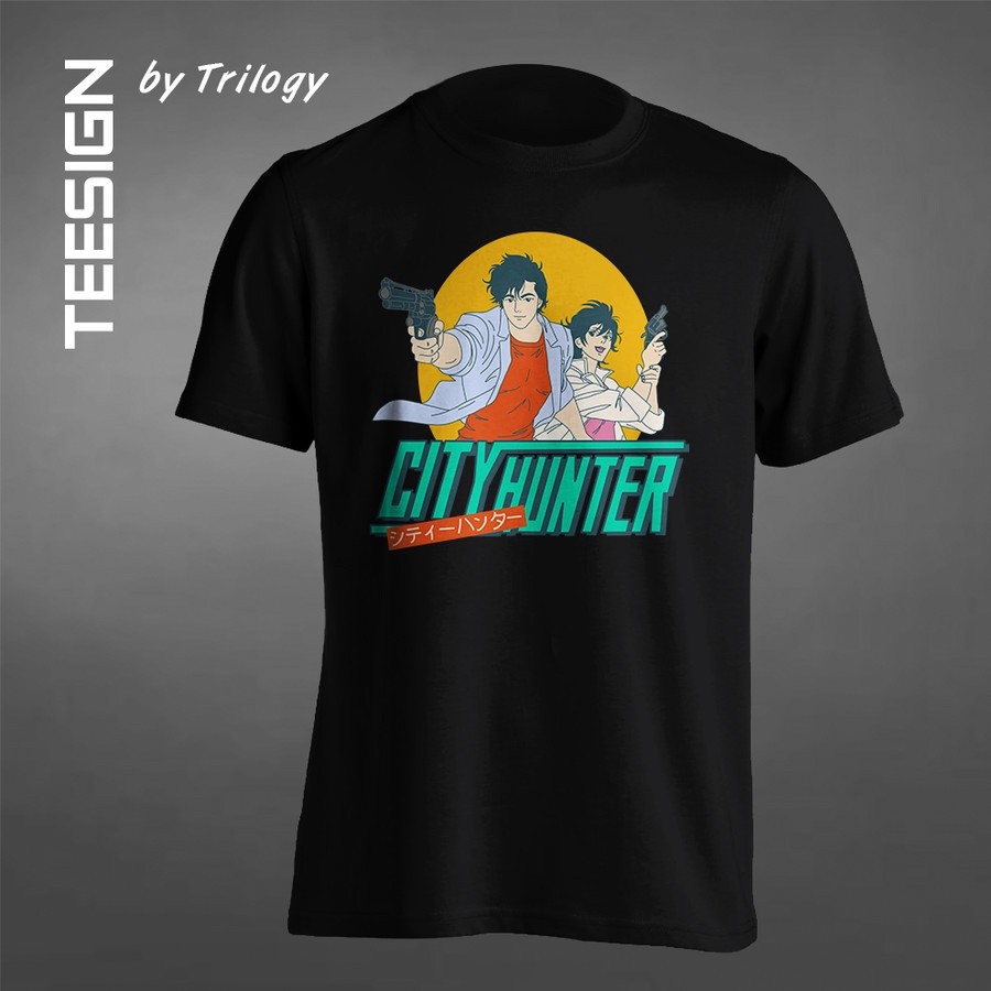 (COD) TEESIGN by TRILOGY 0034 - CITY HUNTER RYO & KAORI - Kaos Premium ANIME