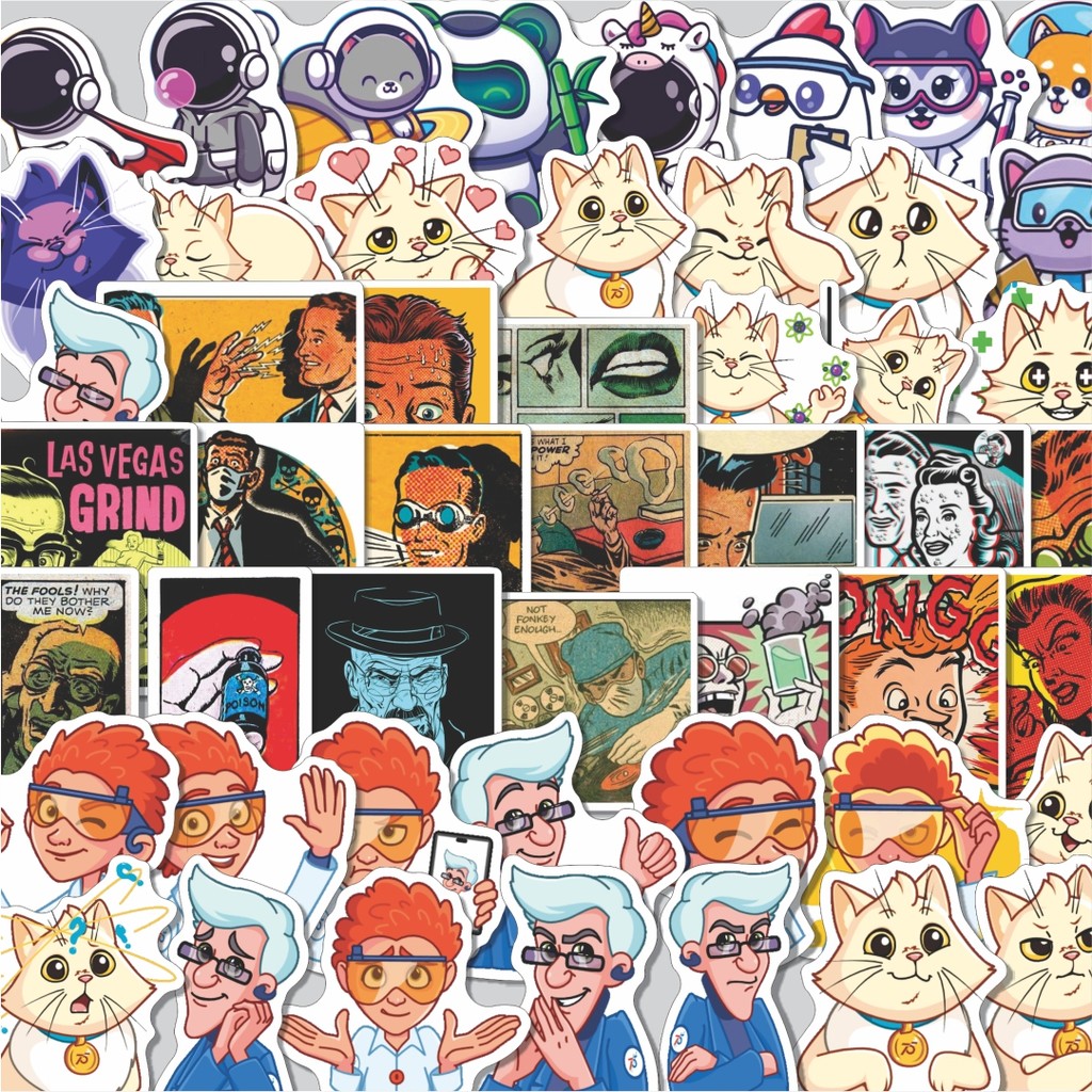 

Stiker Cutting Pack Stiker Vk Atomic Team Isi 100Pcs Series Aesthetic Lucu Keren Untuk Koper Bahan Vynil