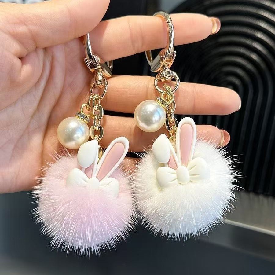 Gantungan Kunci Kelinci Korea Style Dopamine, Boneka Viral TikTok, Aksesoris Tas Imut