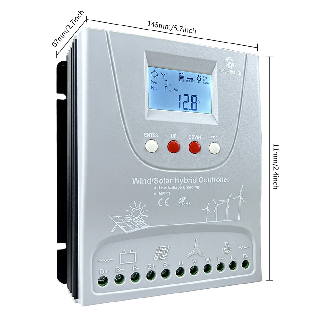 3000W 12V 24V 48V MPPT Solar Charge Controller Wind Solar Hybrid Charge Controller Regulator For Lif