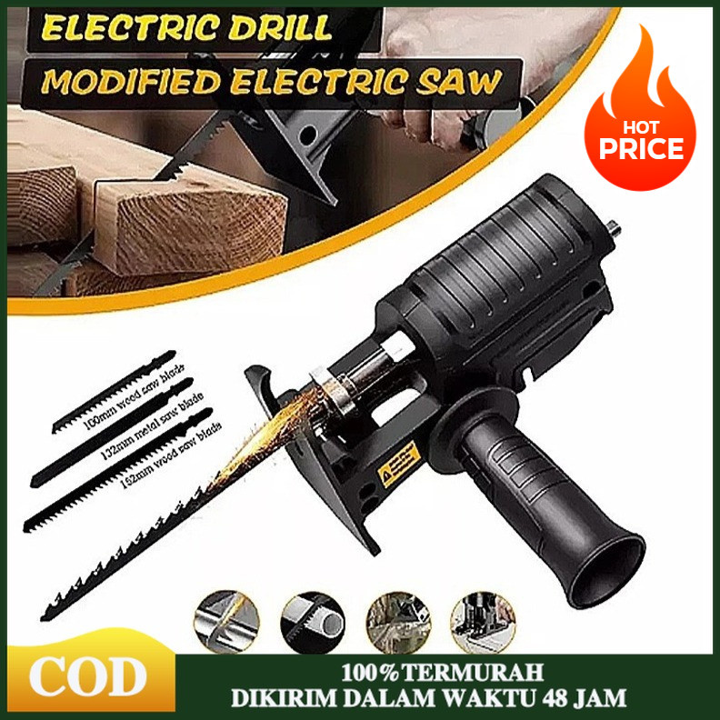 Mesin Adapter Jigsaw Gergaji Mesin (COD) Gergaji Mesin Adapter reciprocating Jigsaw tambahan jig saw