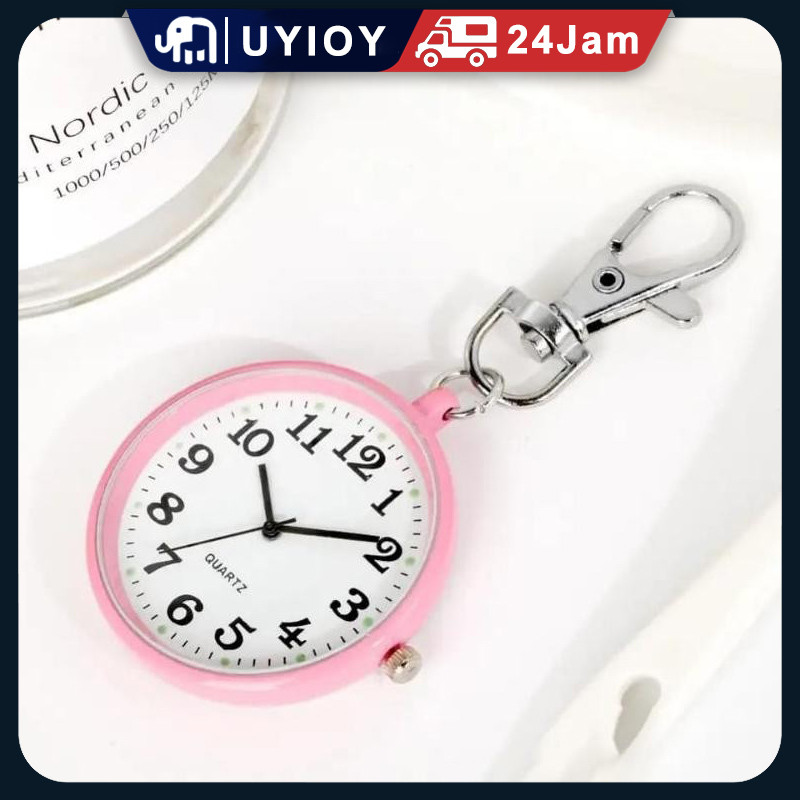 Jam Saku Gantungan Kunci  Jam Saku Perawat/Dokter Nurse Watch/Perawat Mini Hadiah