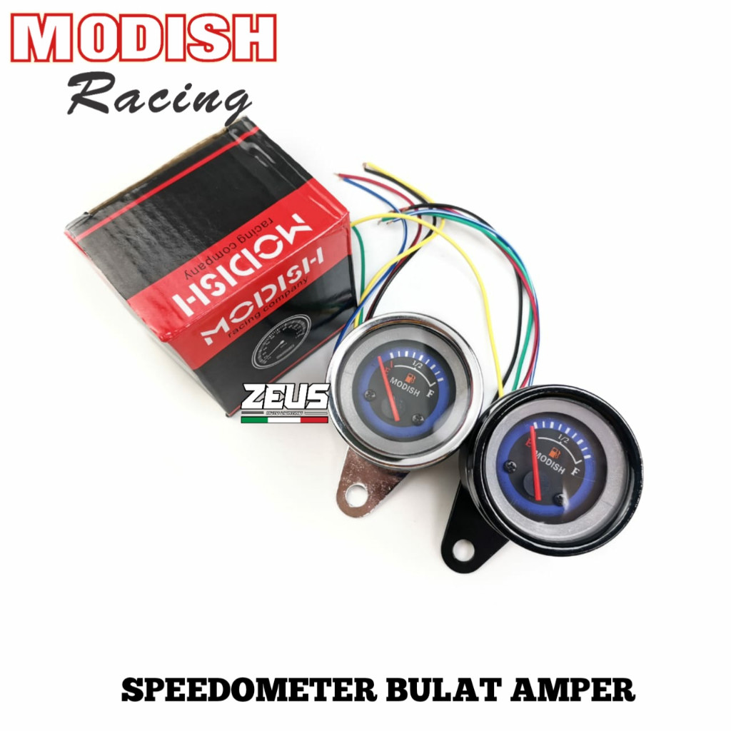 PROMO-Speedometer Bulat Amper Bensin Jarum LED Bulat 12 Volt Jarum Fuel Meter Bensin Analog Motor Un