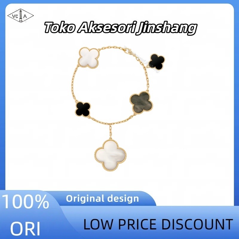 100%ORI Van Cleef & Arpels Van Cleef & Arpels Alhambra Four-Leaf Lucky Series Five-Leaf Clover 18K G