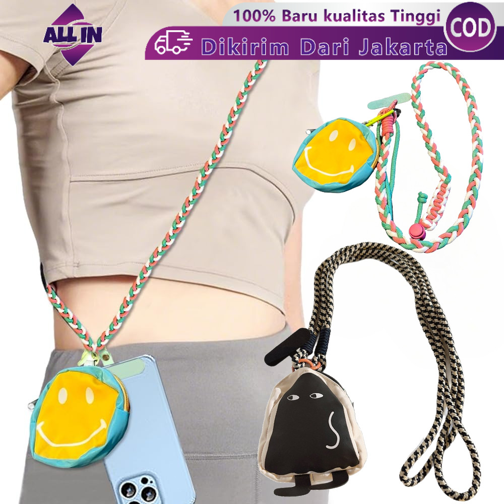 Lanyard Hp Dan Dompet Tali Hp Gantungan Hp Leher Lucu Diagonal Universal Gantungan Hp Tas Koin