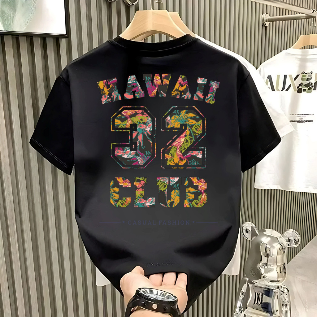 COD Kaos Distro Pria Cotton100% Baju Kaos Pria Distro United Hawai 32 club Gambar depan BelakangPaka