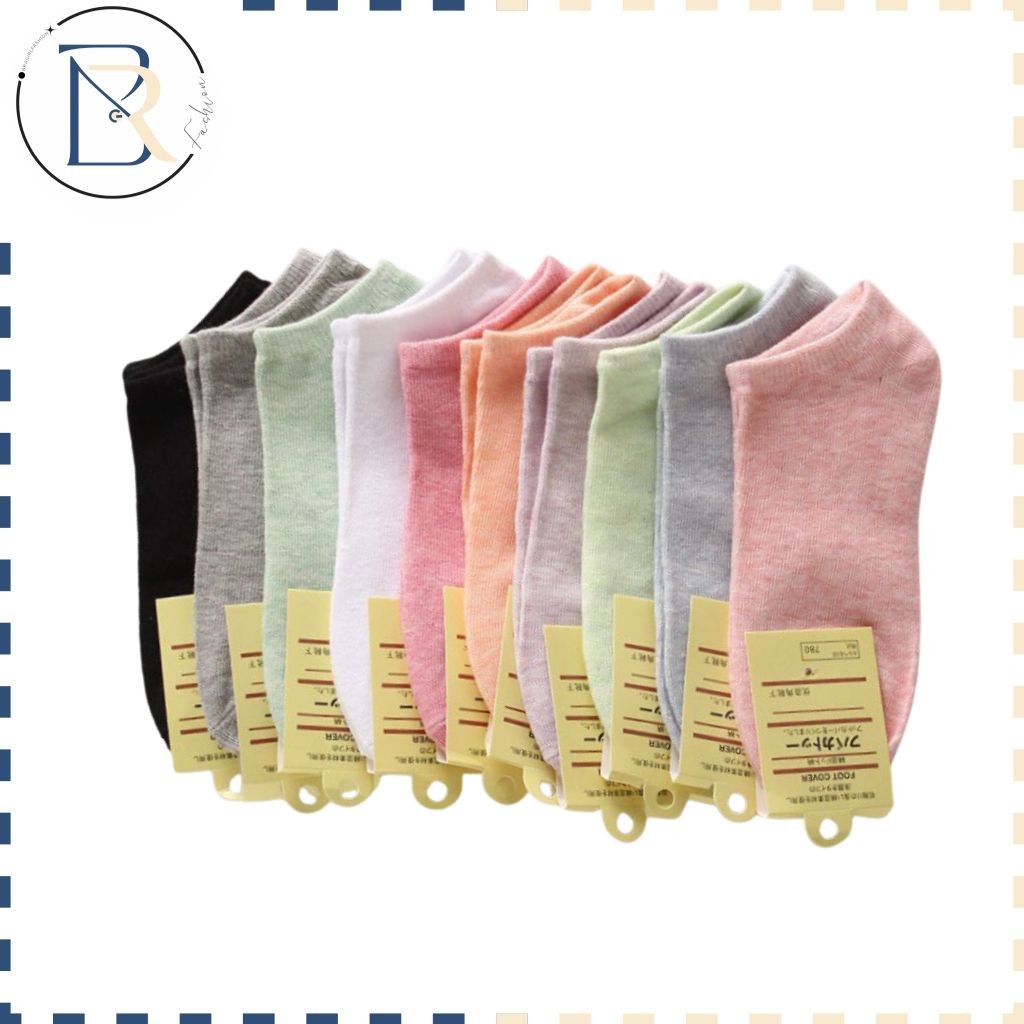 Bra Girl Fashion ● Kaos Kaki Semata Kaki Polos Dewasa Short Socks