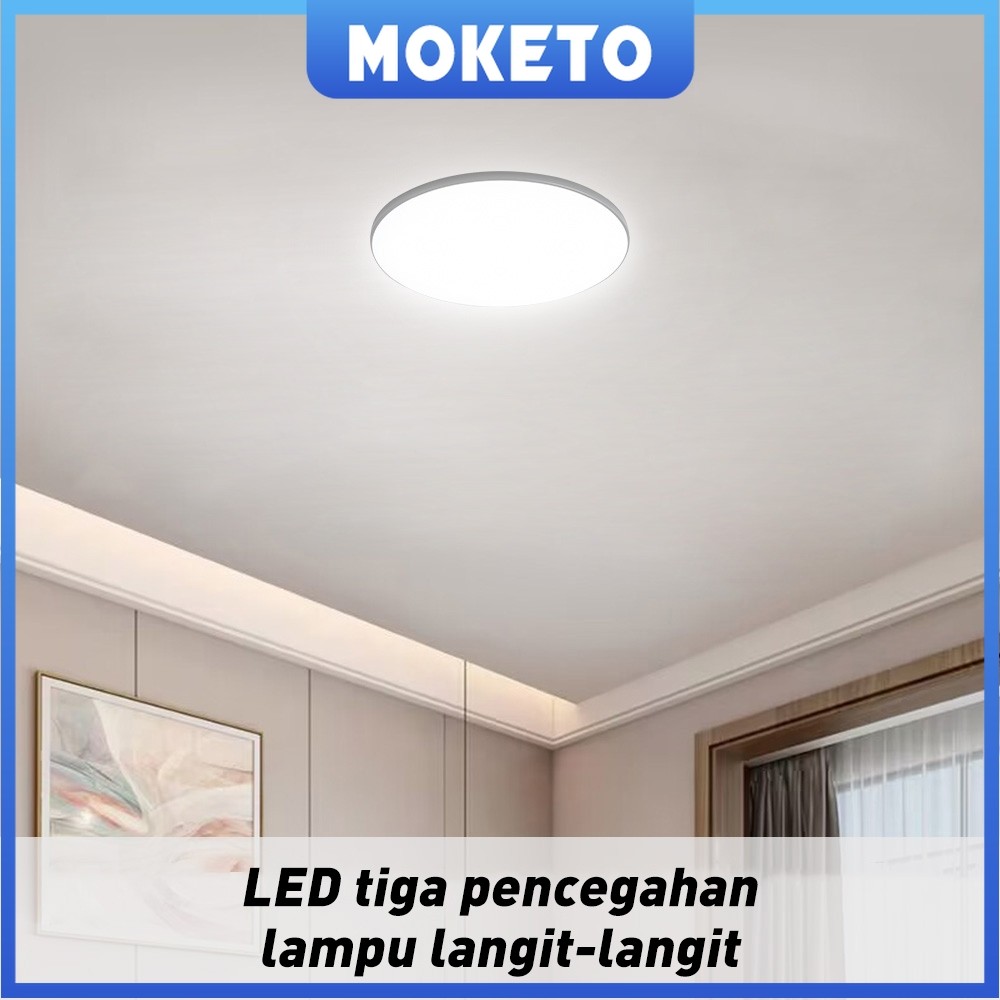40W Lampu Plafon Minimalis Slimline Lampu Plafon Led Tricolour Lampu Plafon Led Dekorasi Pencahayaan