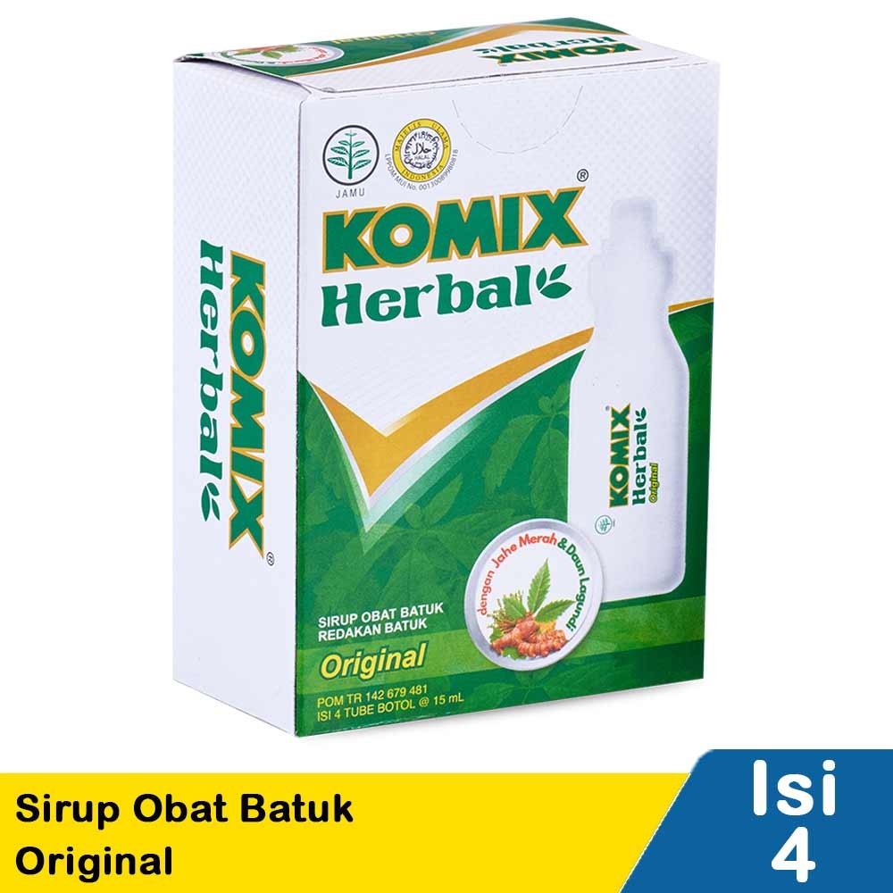 KOMIX HERBAL SIRUP OBAT BATUK ORIGINAL 4x15mL