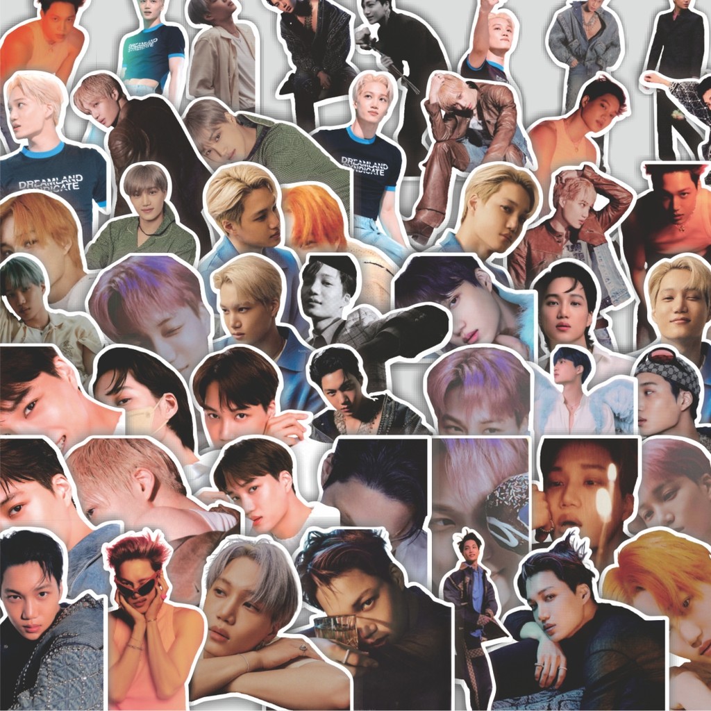 Stiker Cutting Pack Stiker EXO24 - Kai 03 Isi 100Pcs Series Aesthetic Lucu Keren Untuk Koper Bahan V