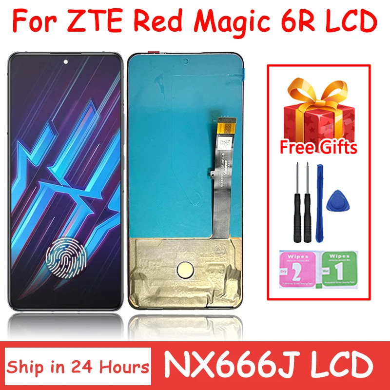 6.67“Super AMOLED For ZTE Nubia Red Magic 6R / RedMagic 6r LCD NX666J splay Tou Screen gitizer Assem