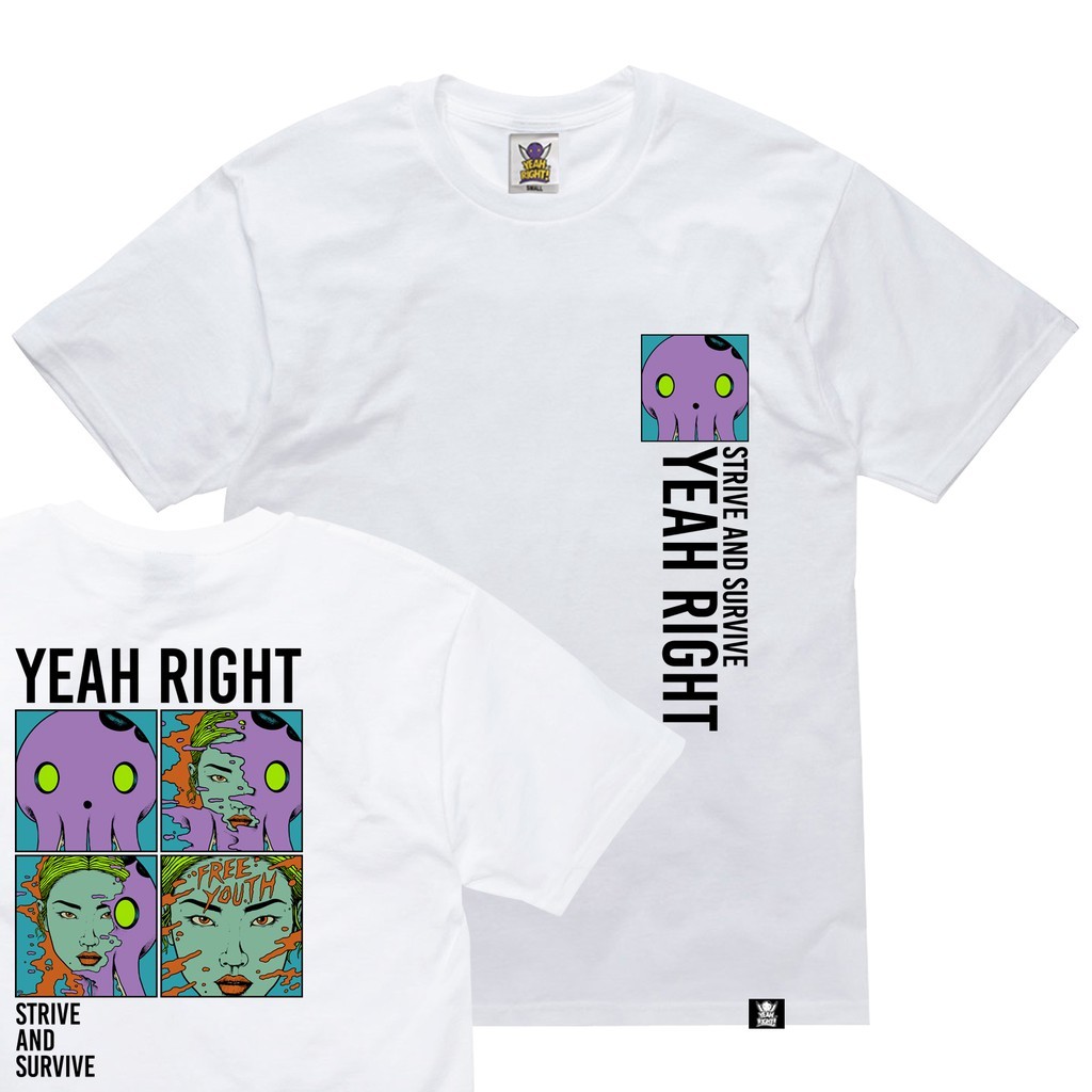 (COD) YEAH RIGHT INSIDEOUT TS WHITE