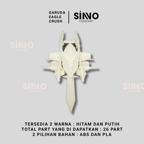 SUNFAY 3D PRINTING | Garuda Eagle Crush Gear Crusher - Hitam dan Putih