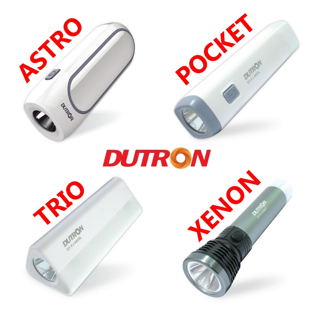Senter LED Dutron Super Terang Emergency Rechargeable Cas SNI Garansi Senter genggam- XENON