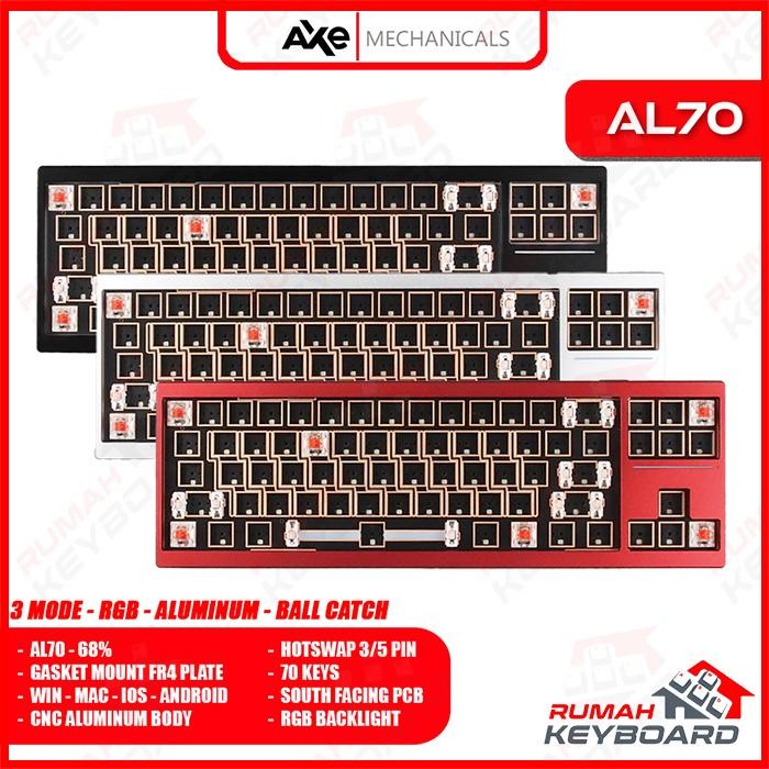 AL70 - 68% - 3 MODE - GASKET - SOUTH RGB  - ALUMINUM - BALL CATCH - BAREBONE - MECHANICAL KEYBOARD