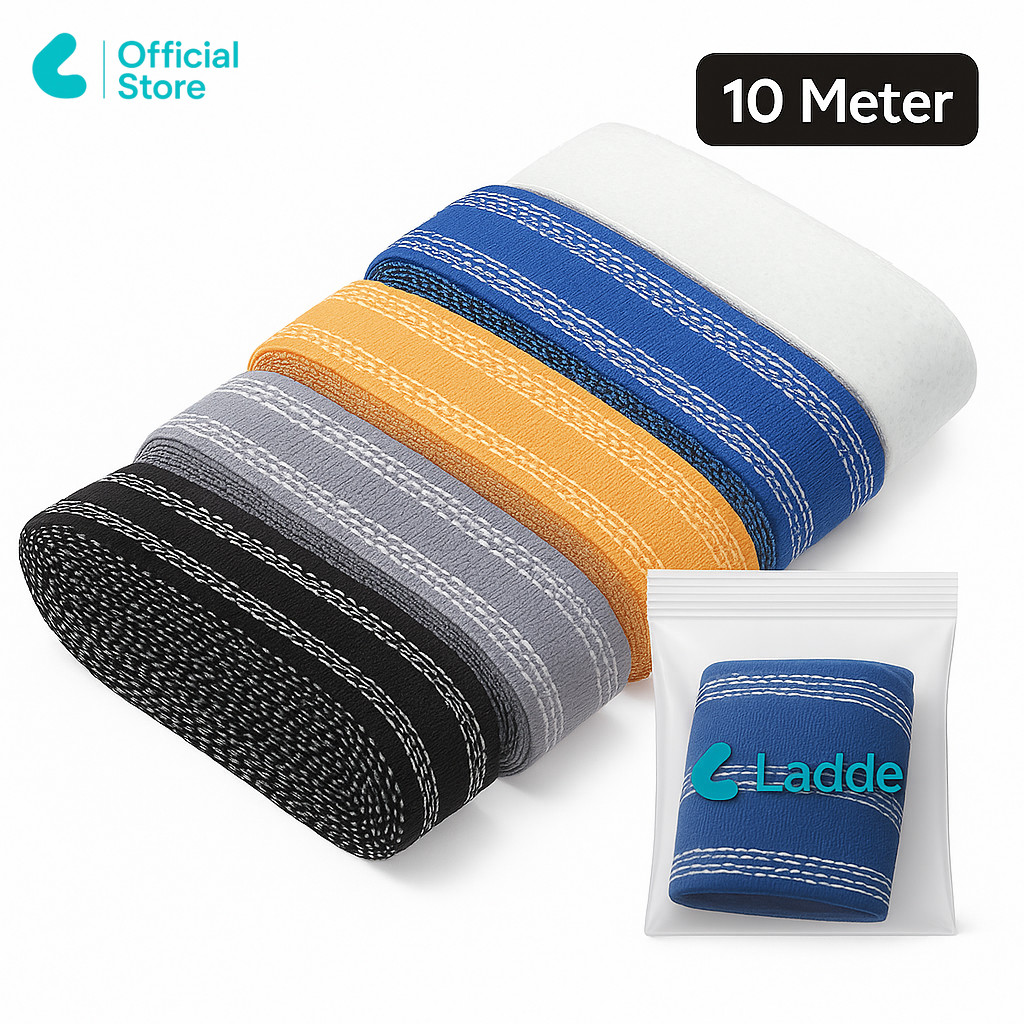 Ladde - Paket Pemendek Celana 5 Meter Dan 10 Meter Lem Kain Tanpa Jahit Perekat Jeans Perlengkapan J