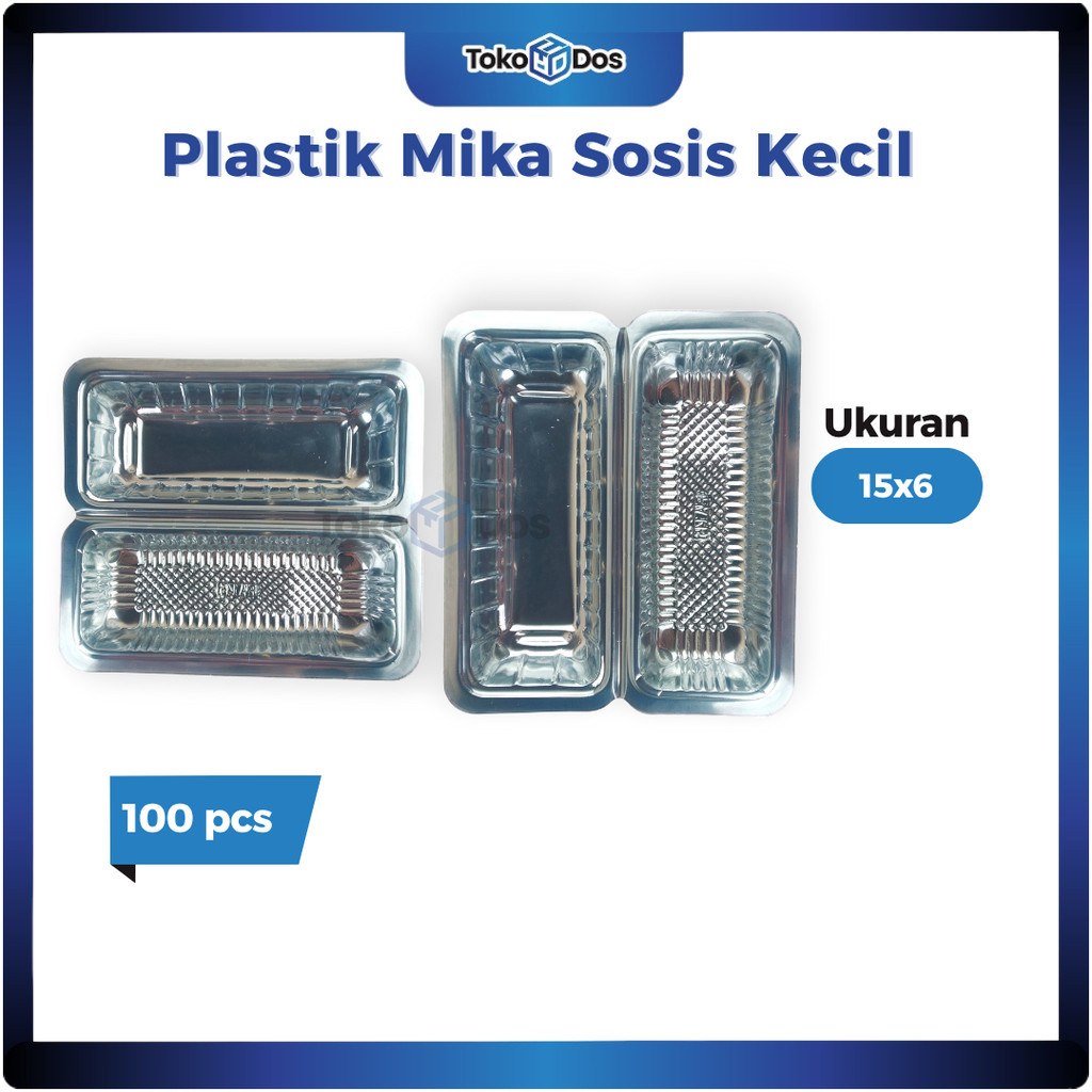 (100 pcs) Mika Plastik Sosis Kecil / Kentang Mika Kemasan Makanan Bening