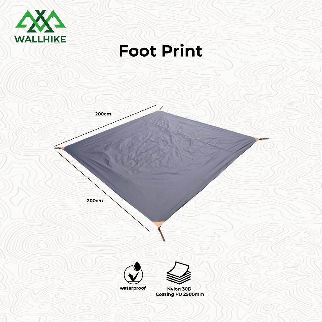 Footprint Wallhike / Alas Tenda Camping 200X200 / 200X100 / 200X80 Alas Tarptent Pyramid/Terbaru