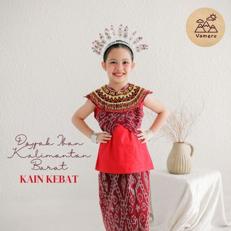 VAMERU - BAJU ADAT DAYAK IBAN ANAK PEREMPUAN KALIMANTAN BARAT