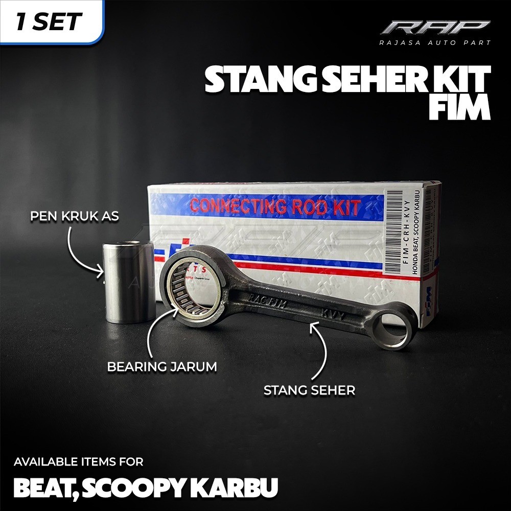 STANG SEHER BEAT KARBU KVY RACING FIM-CRH-KVY CONROD AS KRUK BEAT CARBU FIM