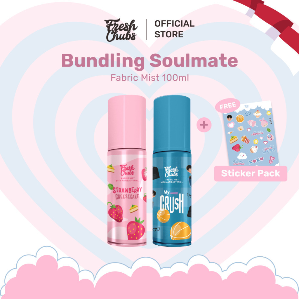 [ Freshchubs ] Bundling Soulmate - Strawberry Cheesecake & My Crush Parfum Baju 100ml