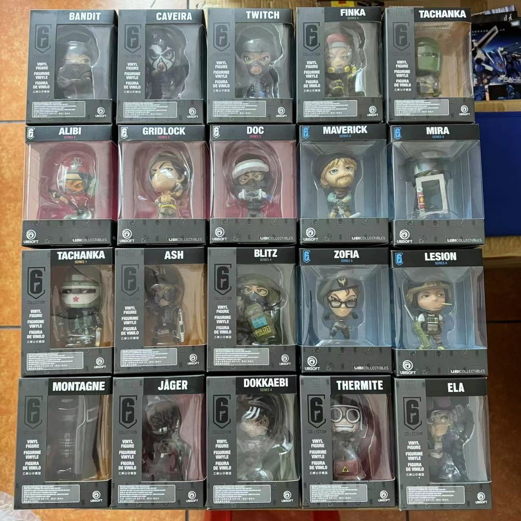 Q Version 10cm R6 Rainbow Six Siege Figure Blitz Montagne Bandit Caveira Thermite Ash Action Figure 