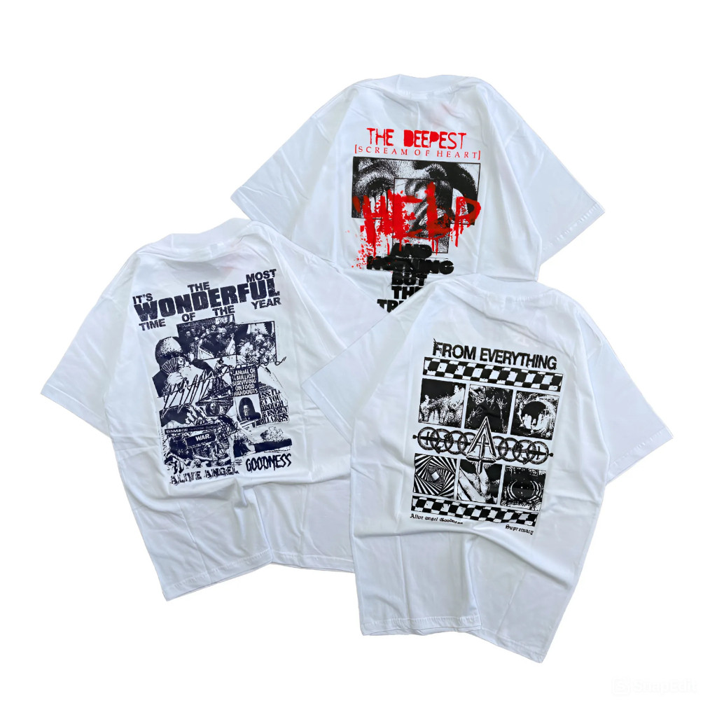 T'SHIRT KAOS DISTRO RETRO ALIVE ANGEL ORIGINAL BAJU BRAND LOKAL STREEWEAR FULL TAG TERBARU / KAOS KE