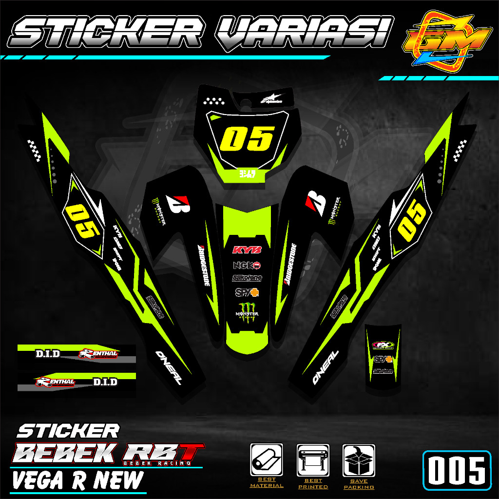 Sticker Rbt Vega R New Rbt Vega Bebek Modif Supermoto Yz Crf Klx Rbt New Terbaru Motor Trabas