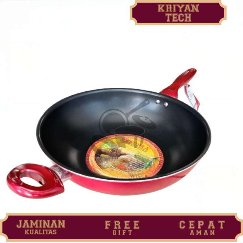 Wajan Stirwok 32cm Aluminium SUPRA / SUPRA Stirwok 32cm / Wajang Penggorengan 32cm