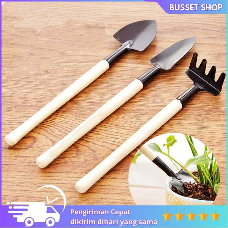 [BUSSET_SHOP] Set Sekop Mini | Gardening Tools Tanaman Hias 3 PCS | Alat Kebun Shovel Spade Set