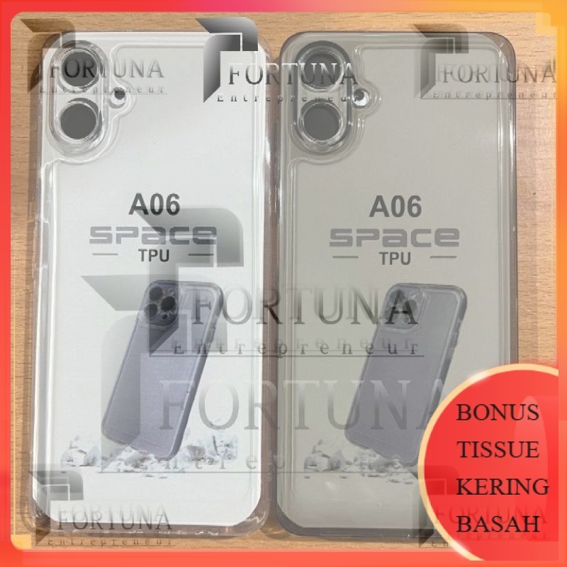 GROSIR COD casing Case Samsung galaxy A06 case bening/bening hitam/Temper gelas/Anti jamur