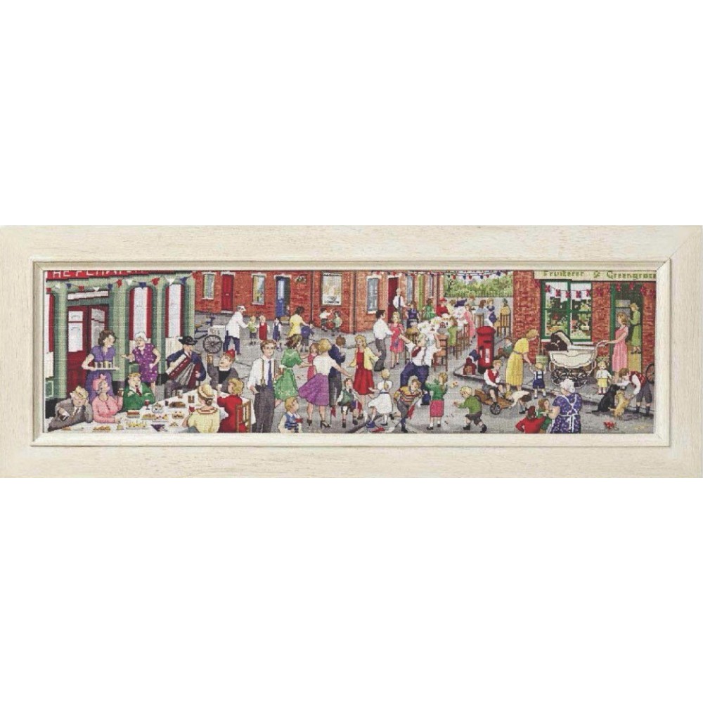 Amishop-Counted Cross Stitch Kit, Top Quality, Lovely, Street Party, Dinner, Gathering Meeting, Hot 