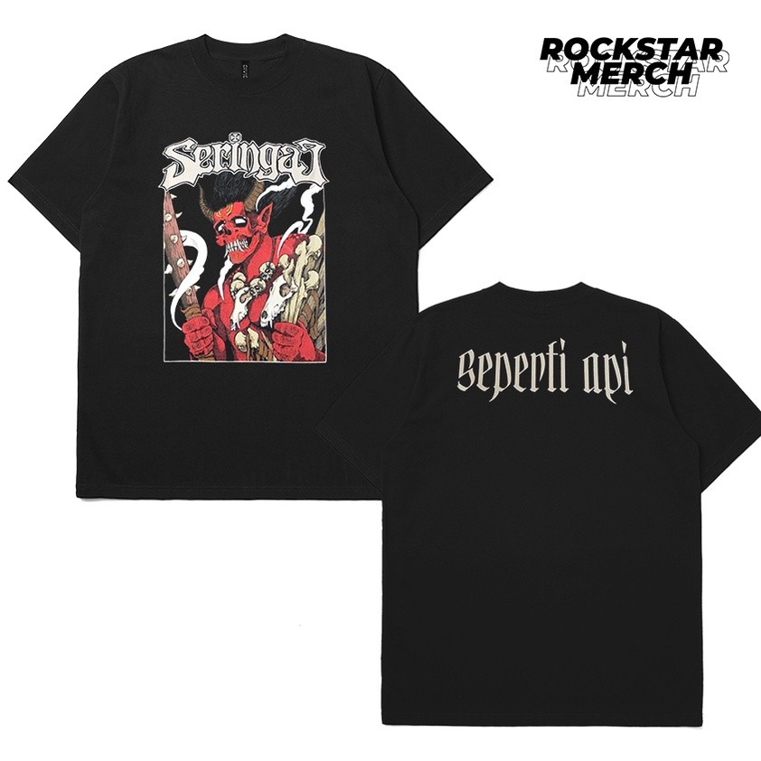 T-Shirt Band Seringai Seperti Api Katun Unisex