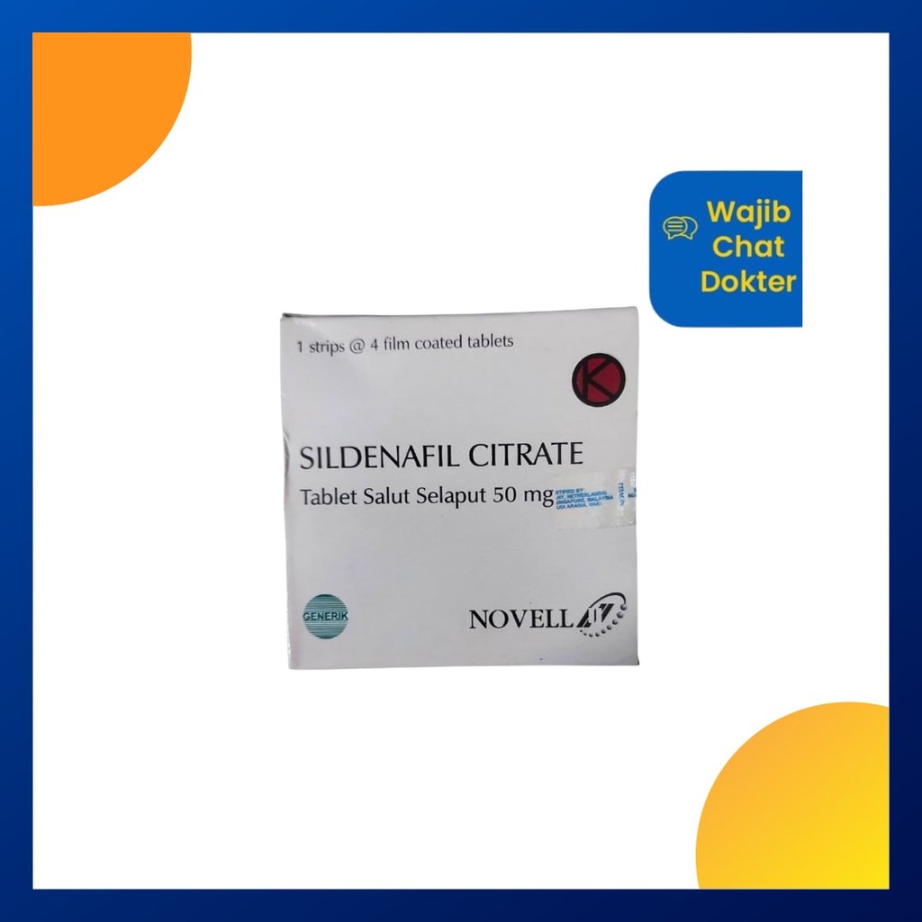 SILDENAFIL GENERIK_01 50 MG 1 STRIP @ 4 TABLET SALUT SELAPUT