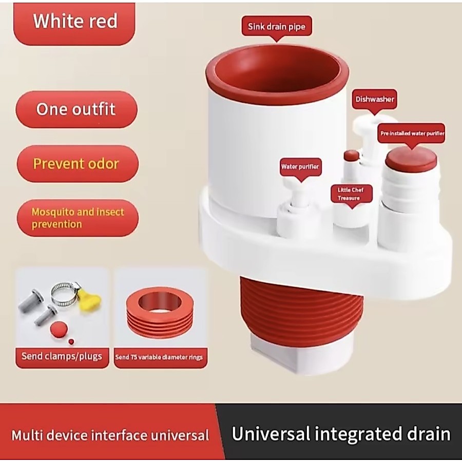 Konektor Pipa Pembuangan Wastafel Dapur Lubang Sink Anti Bau Floor Drain 5070