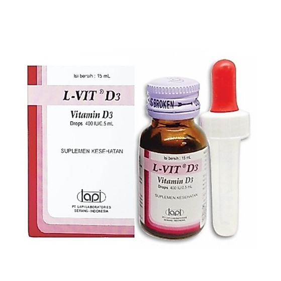 L-Vit D3 Drops - Vitamin D3 400 IU - Vitamin D3 Bayi & Anak