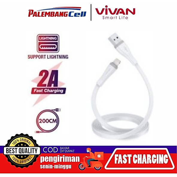 VIVAN SL200s Kabel Data Lightning Fast Charging