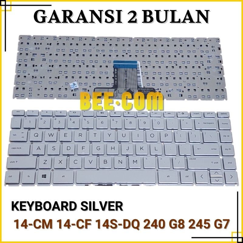 Keyboard For HP 14s-dq0508TU 14s-dq2518TU 14s-dq2622TU Silver -BEE