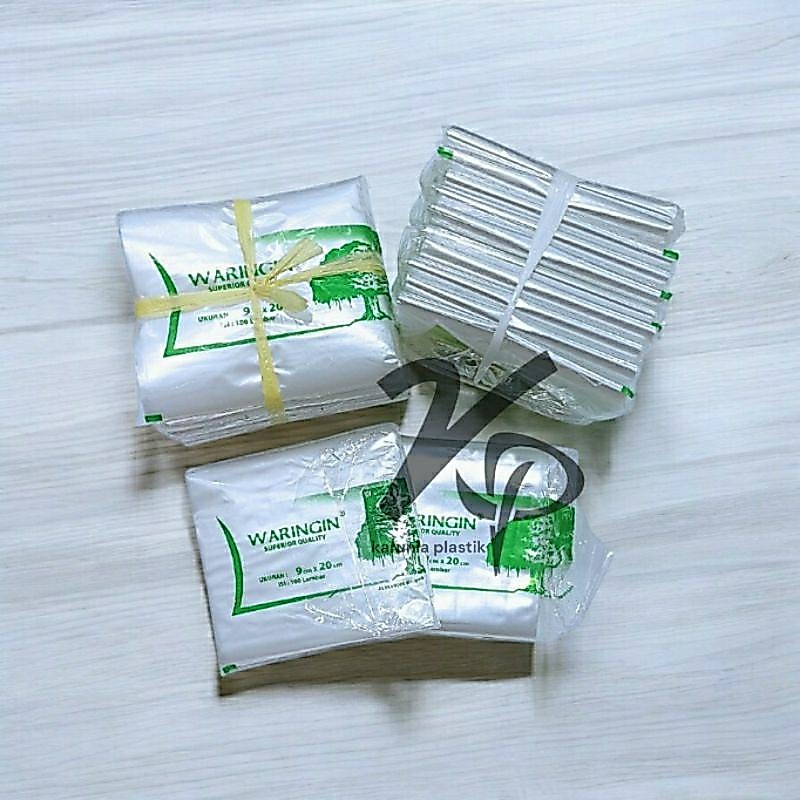 Plastik PP Bening Waringin 1/4 ( 9x20 ) isi 100