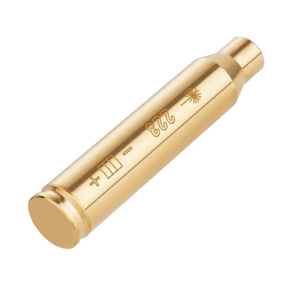 .223 cal Red Dot Laser Brass Boresight CAL Cartridge Barrel Bore Sighter for   Scope Adjustment Rifl