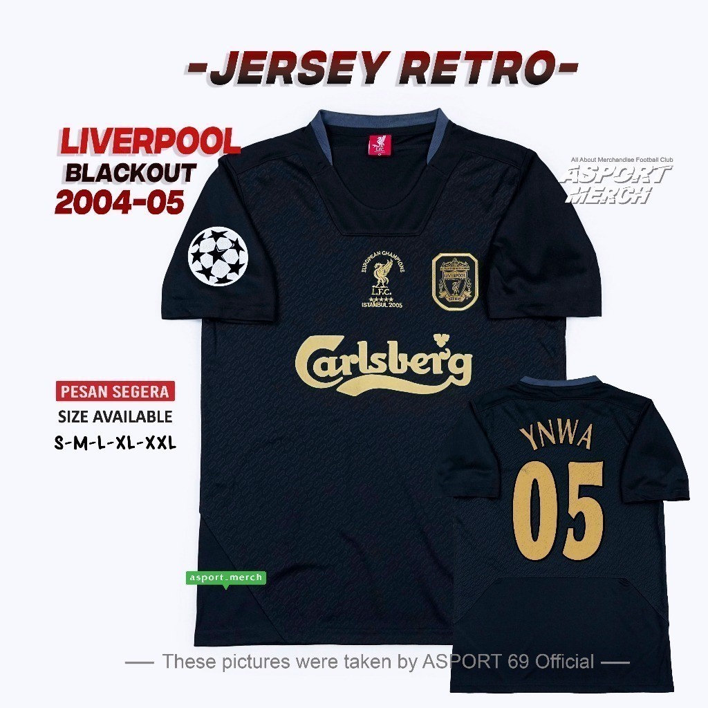 RETRO LIVERPOOL 2005 ISTANBUL BLACK OUT RETRO