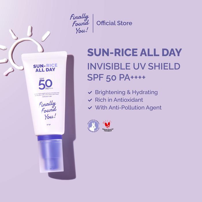 [Manohara's Pick] Finally Found You SUN-RICE ALL DAY Invisible UV Shield SPF 50 PA++++ 50ml Sunscree