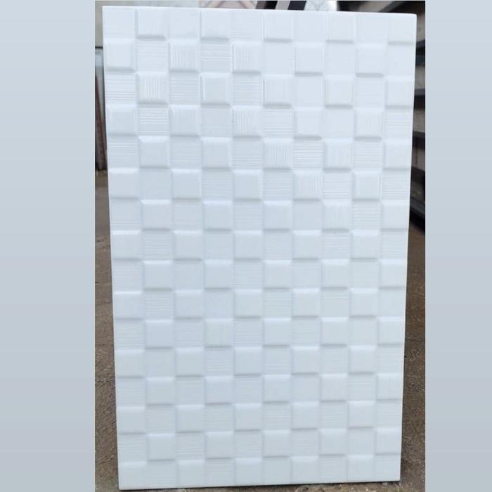 keramik dinding kamar tidur mandi dapur rumah ASIA PLATINUM 25x40 ETON BASIC EMBOSSED kotak putih mi