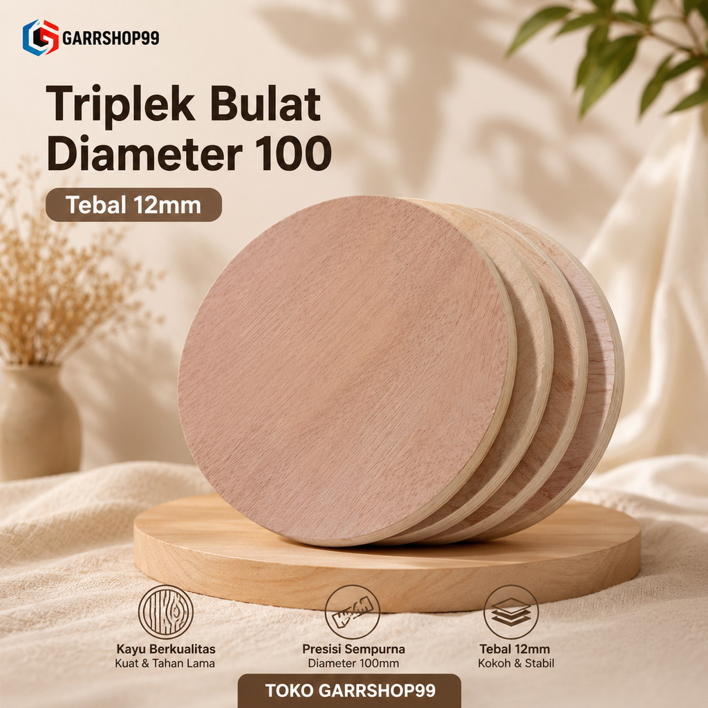 Triplek Bulat Diameter 100 Tebal 12mm