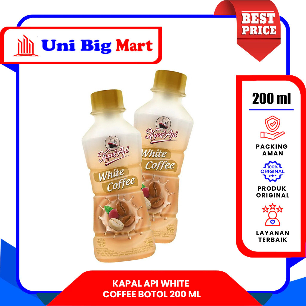 KAPAL API WHITE COFFEE BOTOL - 200 ml