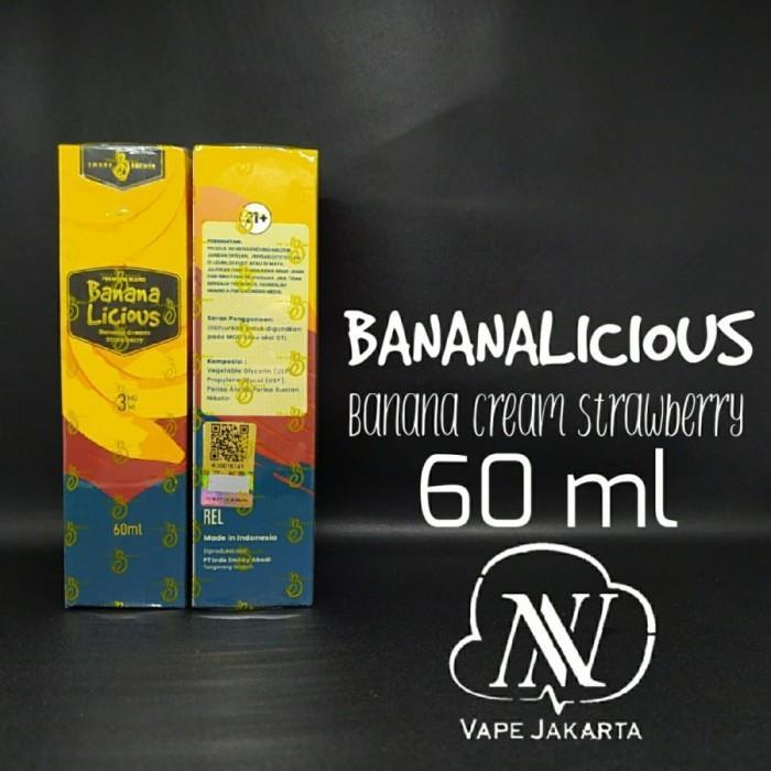 E-Liquid Bananalicious Banana Cream Strawbery 60Ml 3Mg by CMW