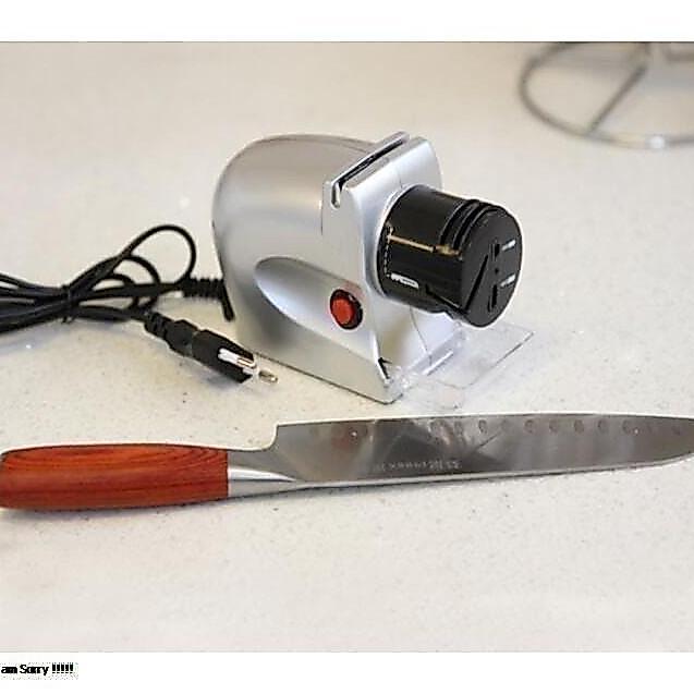 Asah Pisau Gunting Listrik Electric Knife Sharpener 2 In 1 Pengasah Alat Asah Asahan