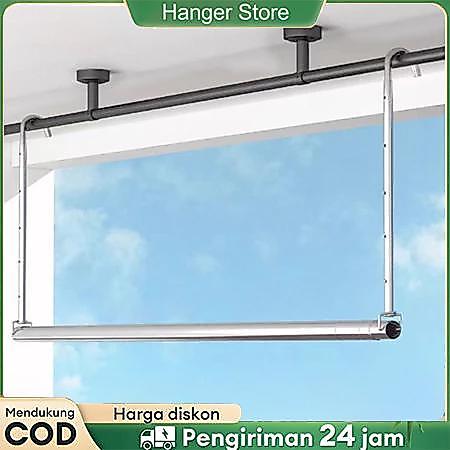 Jemuran Gantung Jemuran Portable Stainless Steel Fleksibel Tiang Jemuran Untuk Balkon Kanopi Tiang